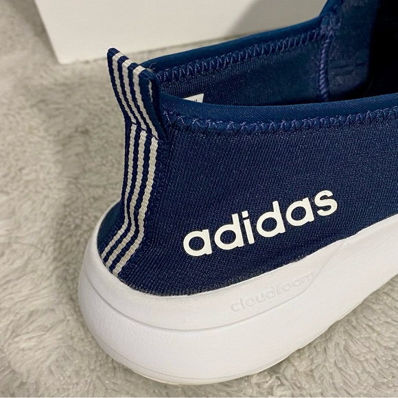 Adidas Navy Blue Cloudfoam Lite Racer Slip On Shoes Women’s Size 7 - Picture 11 of 11
